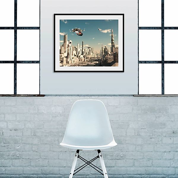 queence Bild "FUTURAMA", Städte-Stadt-Flugzeuge-Himmel-Film, (1 St.), HD Pr günstig online kaufen