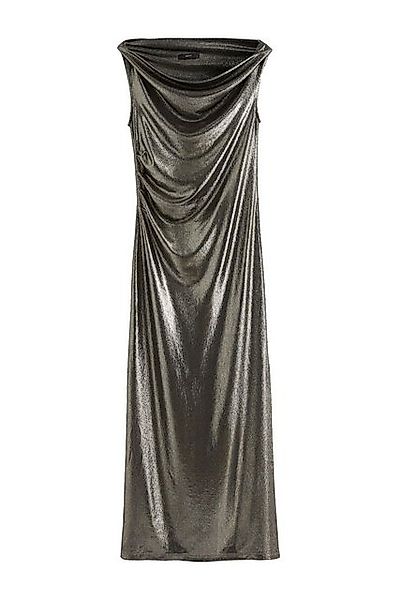 Next Maxikleid Ärmelloses Metallic-Maxikleid mit Wasserfallkragen günstig online kaufen