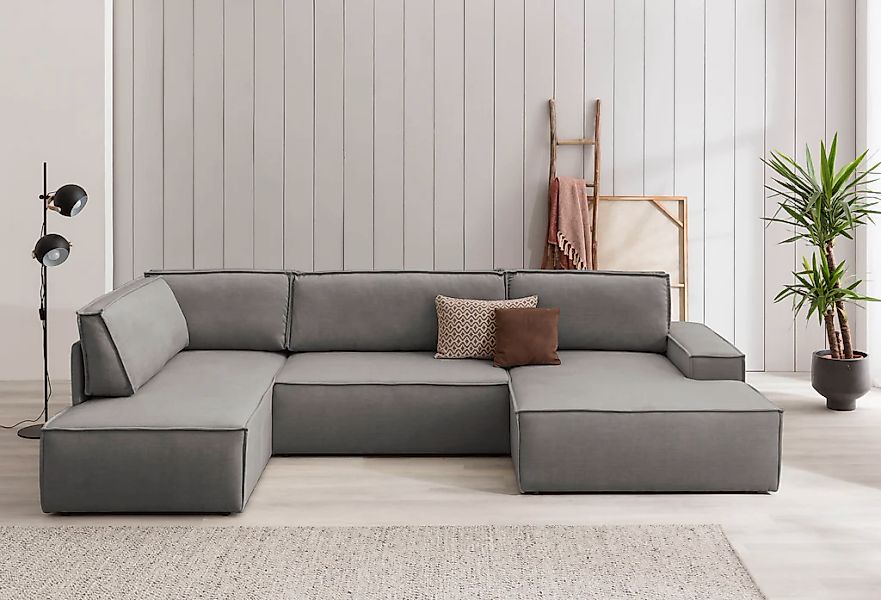 Home affaire Wohnlandschaft "SHERWOOD 329 cm, U-Form, Schlafsofa,", Schlaff günstig online kaufen