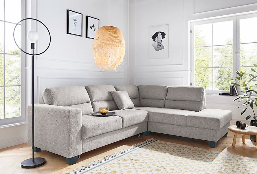 TRENDMANUFAKTUR Ecksofa "Chamber, zeitlos&modern, hoher Sitzkomfort, Breite günstig online kaufen