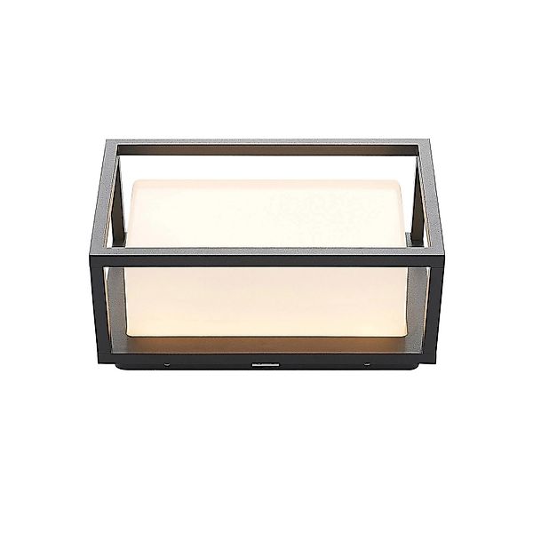 Lucande LED Wandleuchte Außen Ilirian 9616157 Spritzwassergeschützt Modern günstig online kaufen