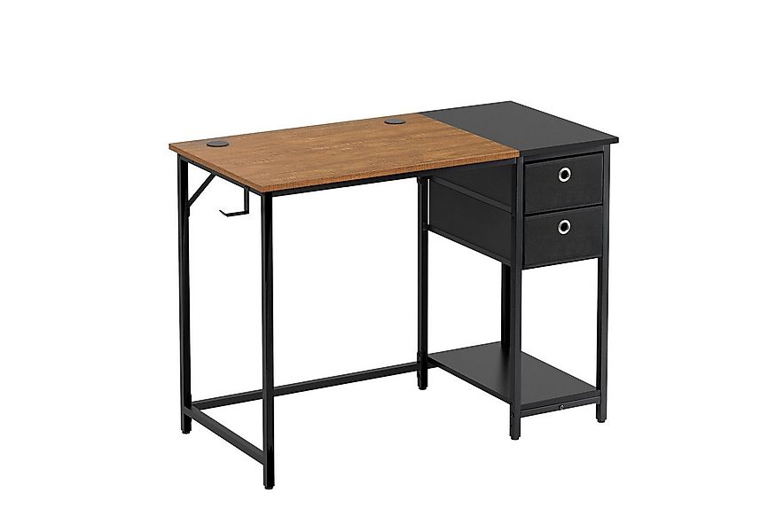 Mondeer Schreibtisch Computertisch, mit 2 Schubladen und Regal links oder r günstig online kaufen