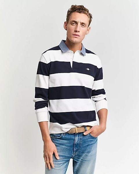 Gant Langarm-Poloshirt REG CHAMBRAY STRIPE HEAVY günstig online kaufen
