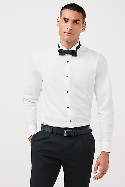 Next Langarmhemd Slim-Fit-Hemd und Fliege im günstig online kaufen