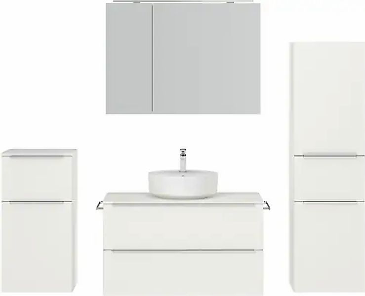 nobilia® Badmöbel-Set »Alvene« vormontiert, mit Soft-Close, 4 Stk. tlg. günstig online kaufen