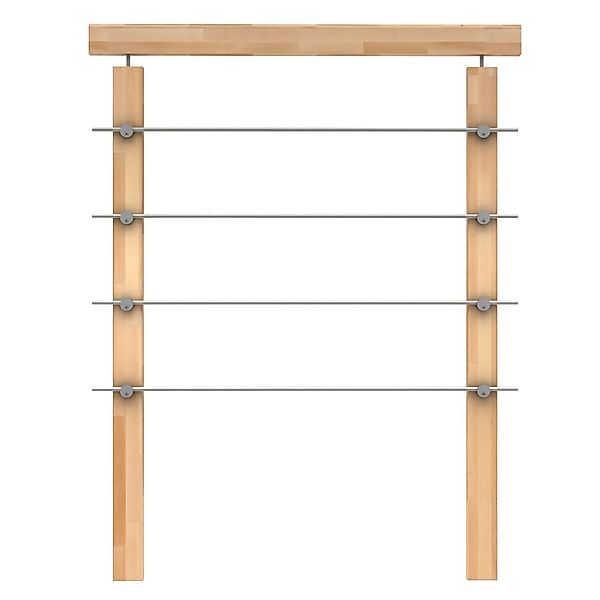 Dolle Brüstungsgeländer zu Raumspartreppe Lyon Buche Edelstahlrohre 1 m FSC günstig online kaufen