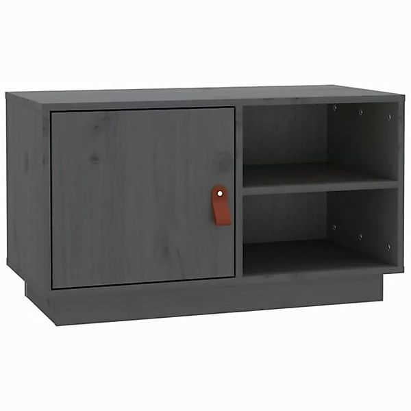 furnicato TV-Schrank Grau 70x34x40 cm Massivholz Kiefer (1-St) günstig online kaufen