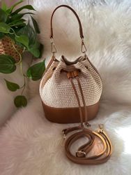 Goodman Design Handtasche Beuteltasche aus Raffia günstig online kaufen