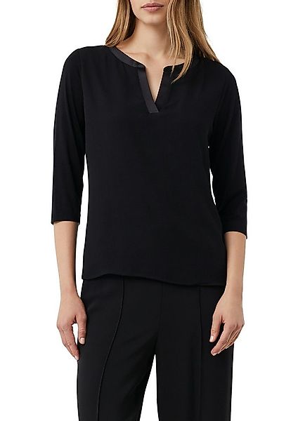 comma 3/4-Arm-Shirt mit Satin-Blende günstig online kaufen
