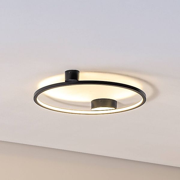 LED-Deckenleuchte Saturno, schwarz, Ø 50 cm, Metall, 4.000 K günstig online kaufen