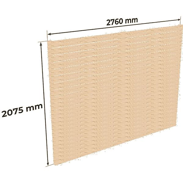 Holzbrüder Carport-Rückwand Ralf Fichte 207,5 cm x 276 cm Natur günstig online kaufen