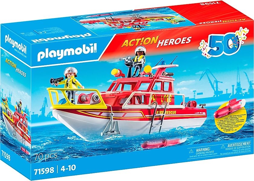 Playmobil® Feuerlöschboot (71598), Action Heroes, 50 günstig online kaufen