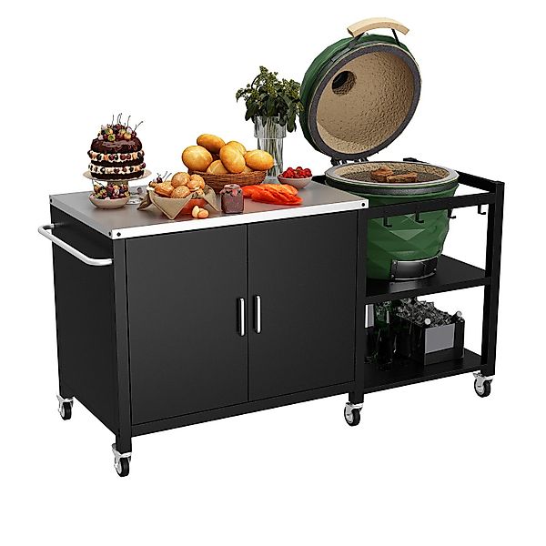 FUFU&GAGA Outdoor-Küchenmodul Outdoor- und Indoor-Grillwagen, Schwarz, günstig online kaufen