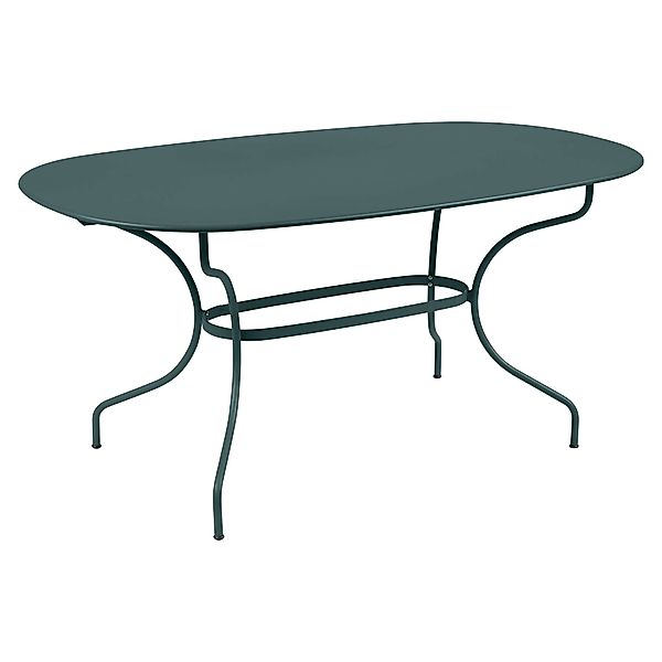 Opéra+ Ovaler Tisch 160 x 90 cm Outdoor Gewittergrau günstig online kaufen