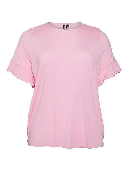 VERO MODA Rüschenärmel T-shirt Damen Pink günstig online kaufen