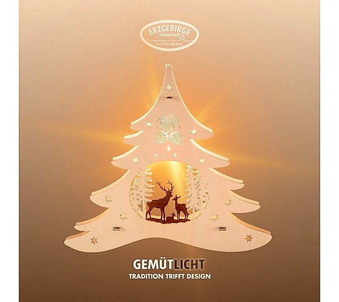 Weigla Dekobaum beleuchtetes Fensterbild Tannenbaum Waldmotiv,NATUR-BRAUN ( günstig online kaufen
