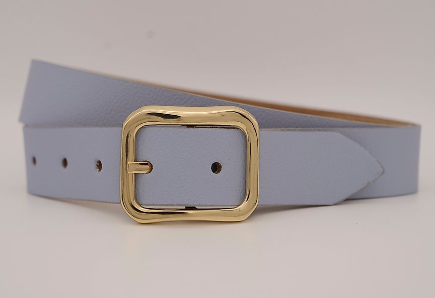 AnnaMatoni Ledergürtel mit goldener Schließe günstig online kaufen