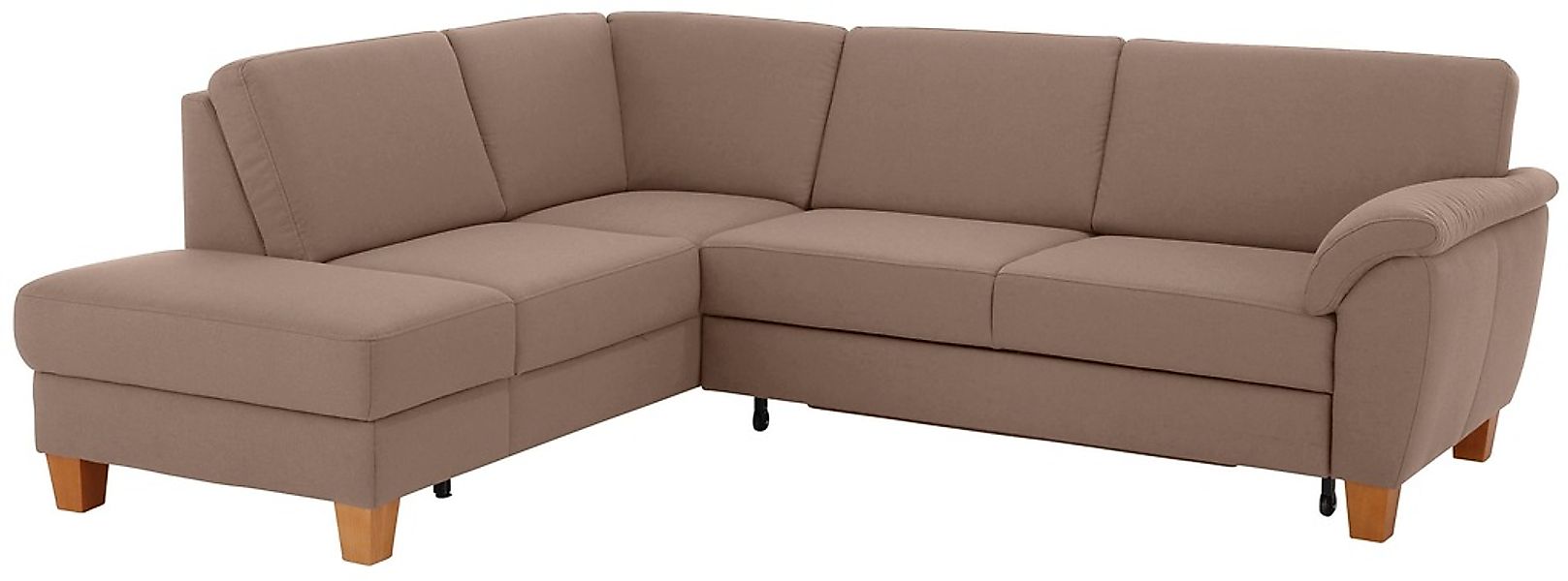 Home affaire Ecksofa »Alta L-Form« mit Federkern und Kontrastnaht, Füße Buc günstig online kaufen