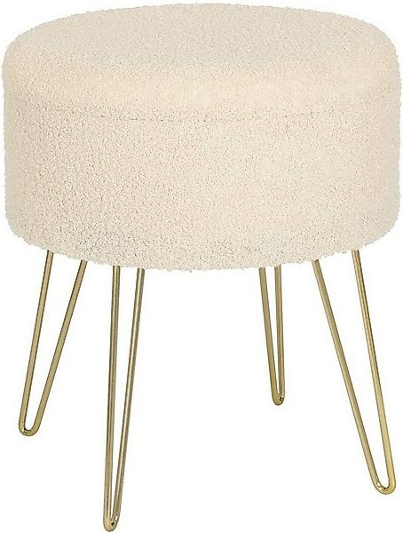 Woltu Sitzhocker (1 St), mit Stauraum runder Fußhocker Teddy-Fleece Hocker günstig online kaufen