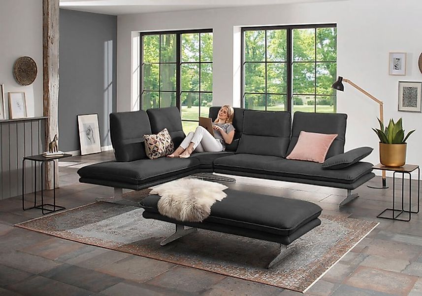 W.SCHILLIG Ecksofa »broadway, Designsofa, mit tollem Sitzkomfort, L-Form«, günstig online kaufen
