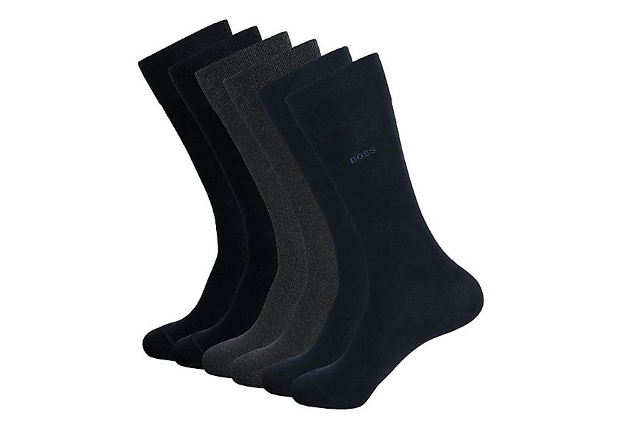 BOSS Businesssocken RS Uni Colors CC (3-Paar) mit dezentem Markenschriftzug günstig online kaufen