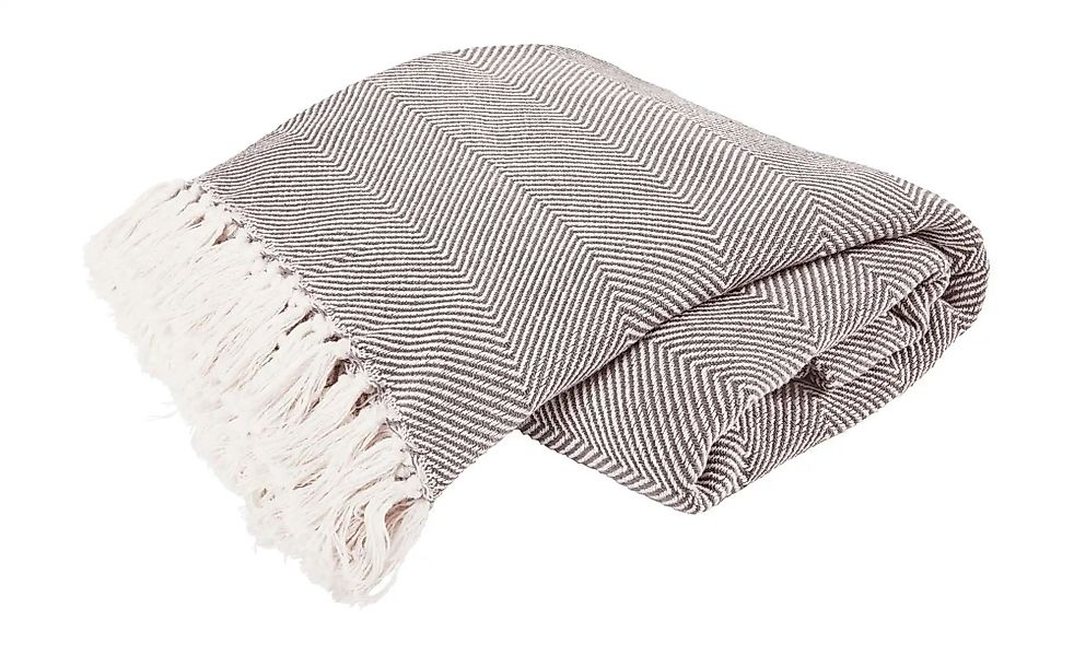 Tagesdecke mit Fransen   ¦ beige ¦ 100% Baumwolle ¦ Maße (cm): B: 280 H: 1 günstig online kaufen