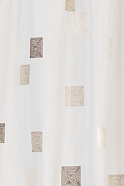 ELBERSDRUCKE Scheibengardine Bistrogardine Quadro transparent weiß-braun günstig online kaufen