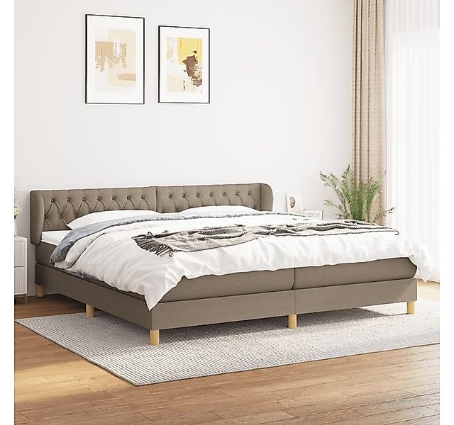 vidaXL Boxspringbett Boxspringbett mit Matratze Taupe 200x200 cm Stoff Bett günstig online kaufen