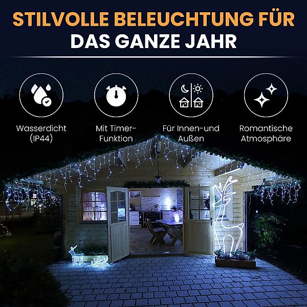 Gartenpirat LED-Lichterkette Eisregen LED-Beleuchtung Weihnachtsdeko für günstig online kaufen