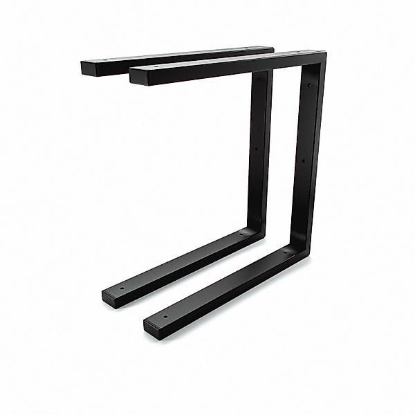 HEVVA Waschtischhalterung LAHN 40 cm Tief 2er Set Schwarz günstig online kaufen