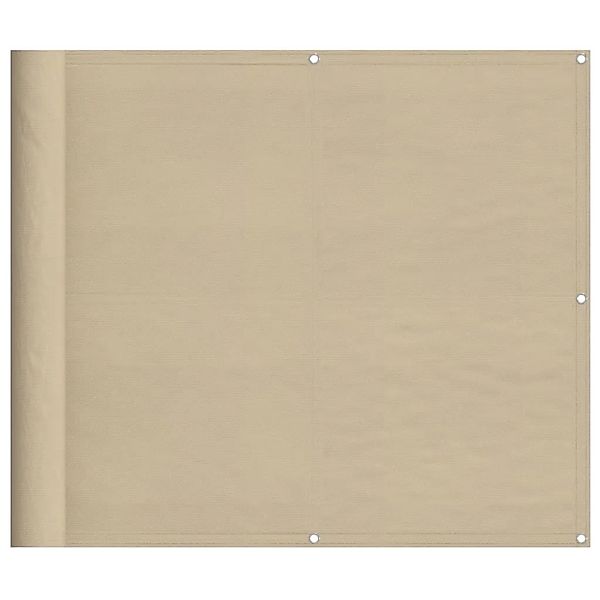 vidaXL Balkon-Sichtschutz Beige 90x800 cm 100 % Polyester-Oxford 4000180 günstig online kaufen