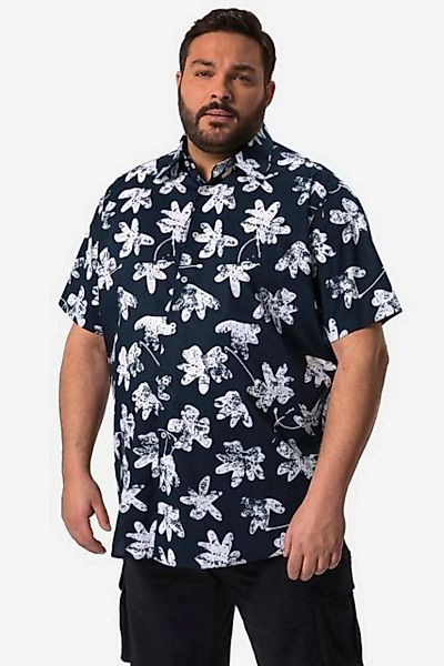 Men Plus Kurzarmhemd Men+ Hemd Halbarm Kentkragen floraler Print günstig online kaufen