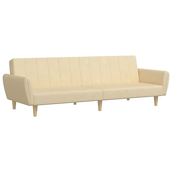 vidaXL Schlafsofa 2-Sitzer Creme Stoff 375855 günstig online kaufen