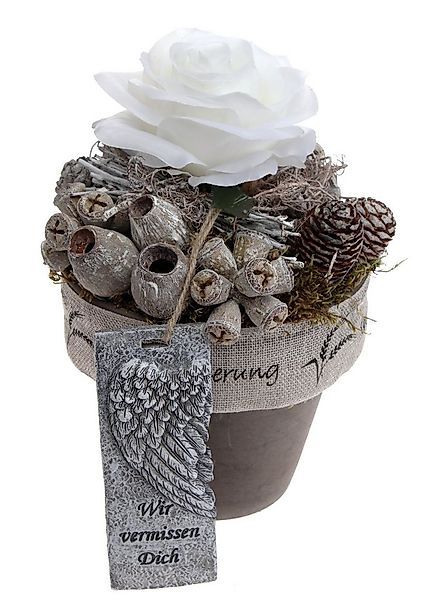 CreaFlor Home Dekokranz Grabschmuck, Handarbeit, natur, Motiv: Rose günstig online kaufen