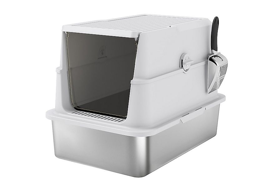 BlingBin Katzentoilette Katzenklo Edelstahl mit Deckel, XL Katzentoilette m günstig online kaufen