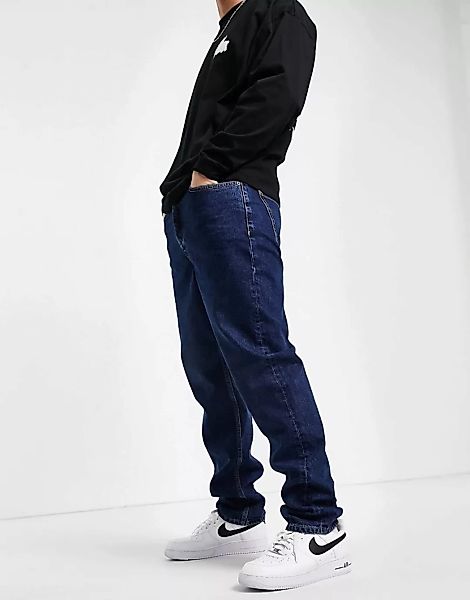 River Island – Jeans mit lockerem Schnitt in verwaschenem Blau günstig online kaufen