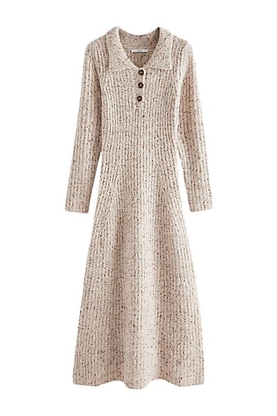 Next Strickkleid Henley Maxi-Strickkleid mit Polokragen günstig online kaufen