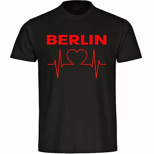 multifanshop T-Shirt Herren Berlin rot - Herzschlag - Männer günstig online kaufen