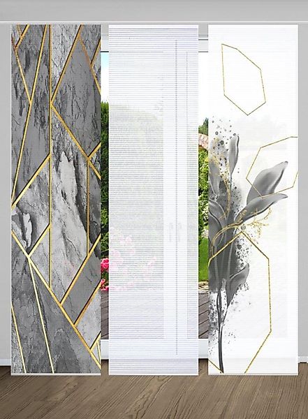 HOME in green Schiebegardine "SIGNUM" Paneelwagen 3 Stk. tlg. SET DIGITALDR günstig online kaufen