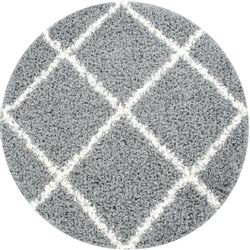 Paco Home Hochflor-Teppich "Kalmar 441" rund 40 mm Höhe Scandi Design, Raut günstig online kaufen