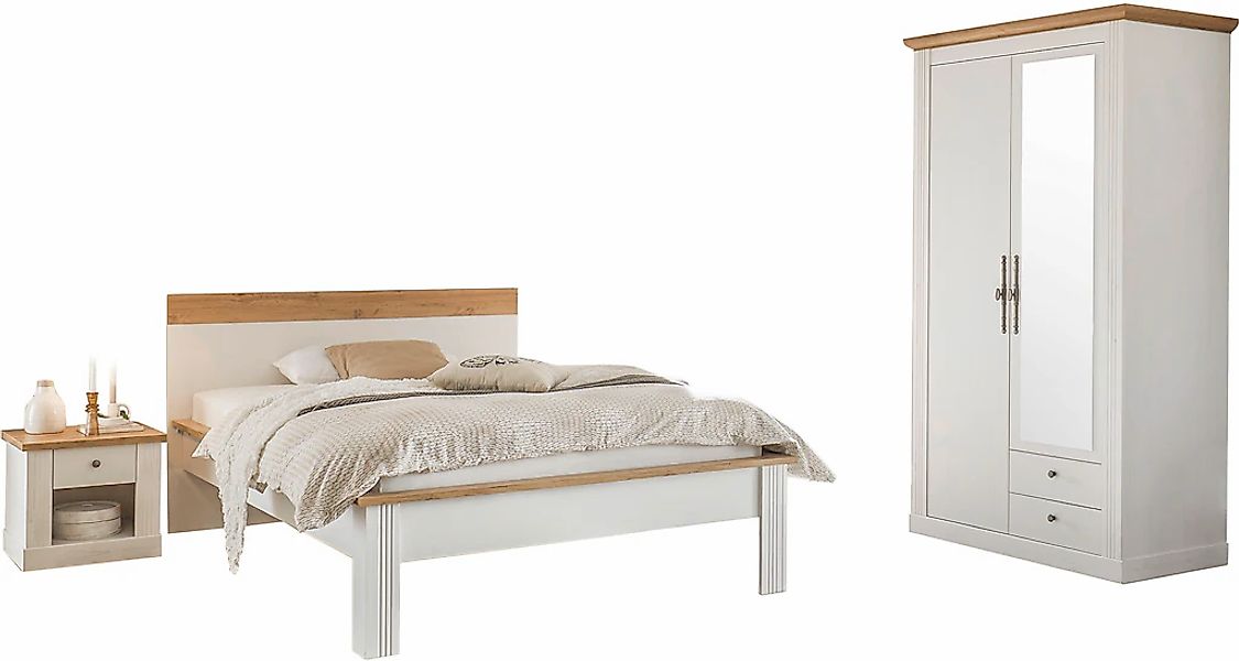 OTTO home Schlafzimmer-Set "Westminster" beinhaltet 1 Bett, Kleiderschrank günstig online kaufen
