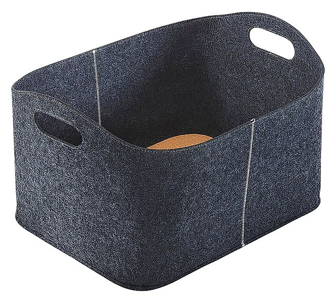 Kobolo Kaminholzkorb Allzweckkorb - mit Grifflöchern - Filz dunkelgrau (ohn günstig online kaufen