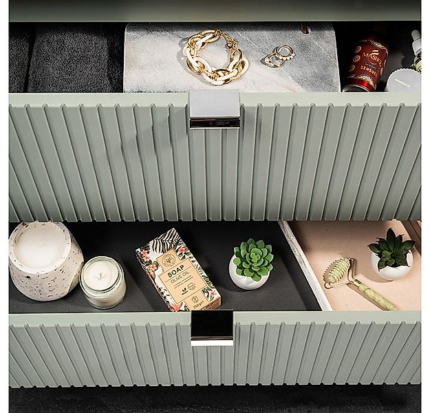 Lomadox Waschtisch NEWPORT-56-GREEN, mit Keramik-Waschbecken, Schilfgrün, 6 günstig online kaufen