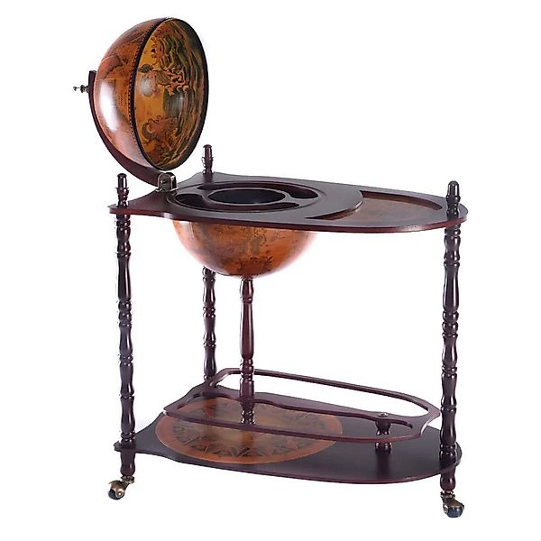 Costway Globusbar Minibar Flaschenregal mit Rollen & Tischplatte günstig online kaufen