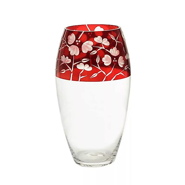 Vase Red Queen 29 cm, Weinrot, aus Glas günstig online kaufen