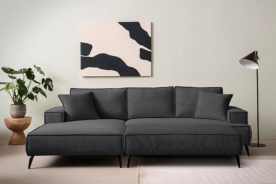 Home affaire Sitzgruppe "TVINNU, Polsterecke L-Form, Schlaffunktion, mit Ho günstig online kaufen