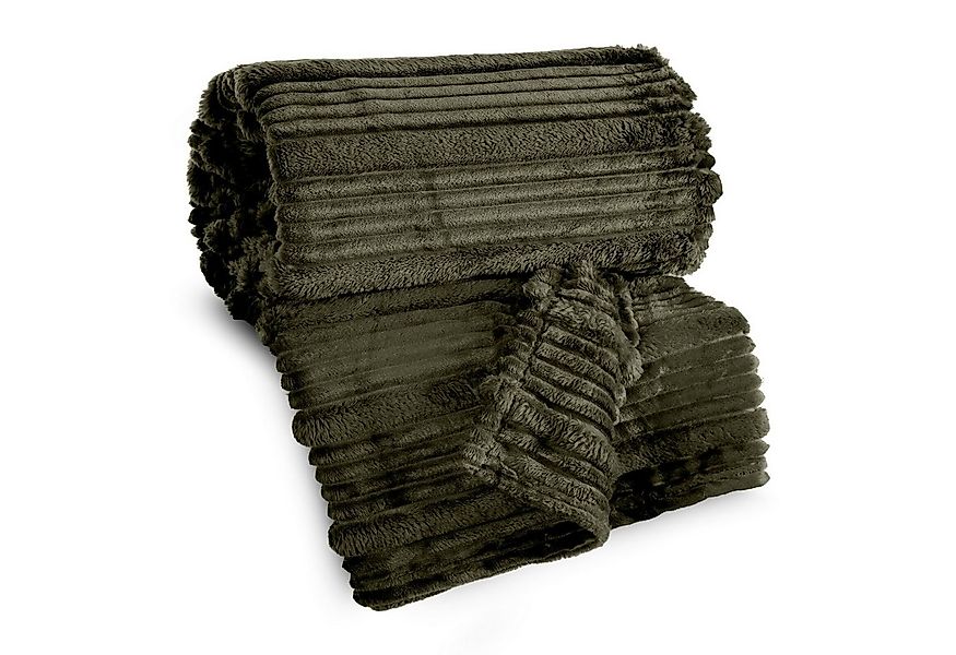 Wohndecke NINA, Eurofirany, Kuscheldecke mit Streifen-Steppung Gestreifte D günstig online kaufen