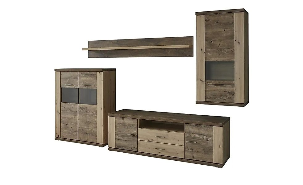 uno Wohnwand  Titan ¦ holzfarben ¦ Maße (cm): B: 325 H: 201 T: 52.0 Kommode günstig online kaufen