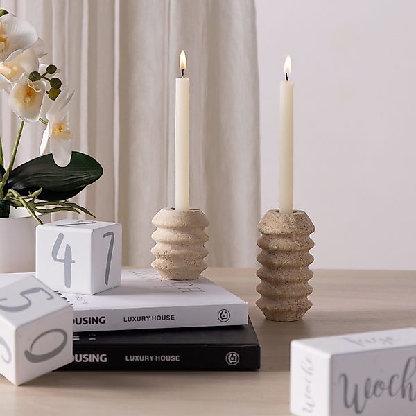 Navaris Kerzenständer 2x Kerzenständer aus Marmor günstig online kaufen