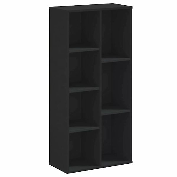 vidaXL Bücherregal Bücherregal Schwarz 50x25x105 cm Holzwerkstoff, 1-tlg. günstig online kaufen